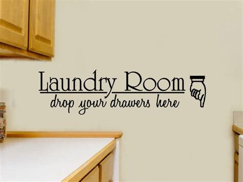 Laundry Room Wall Decals Laundry Room Drop Your Drawers Here Etsy