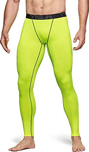 Tsla Mens Upf 50 Compression Pants Uv Spf Running Tights Workout