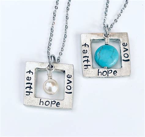 Faith, Hope & Love Necklace - Etsy