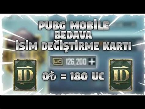 PUBG MOBİLE BEDAVA ID KARTI NASIL ALINIR BEDAVA İSİM DEĞİŞTİRME KARTI