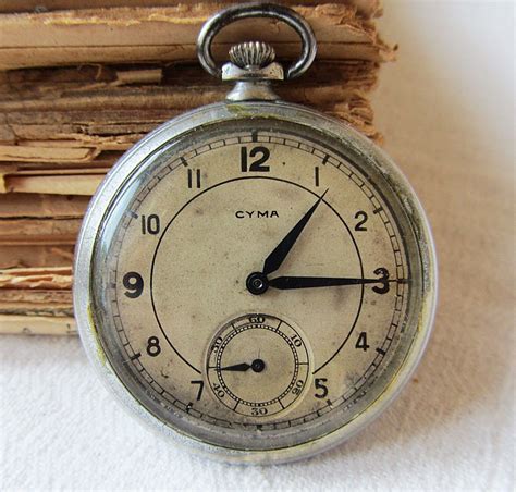 Rare Antique Pocket Watch Cyma Swiss Made Watch Working Etsy Pocket