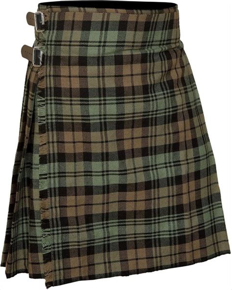 Scottish Mens 5 Yard Black Watch Weatherd Tartan Kiltscottish Mens