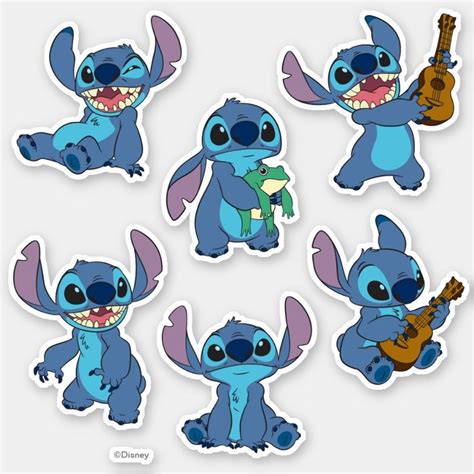 Stitch Chill Pose Collection Sticker Zazzle Disney Sticker Lilo