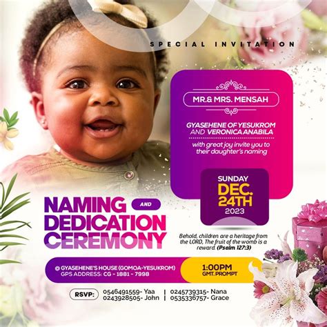 Naming Ceremony Flyer In Graphic Design Inspiration Poster