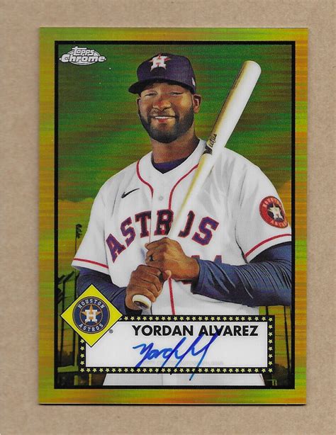 Topps Chrome Platinum Anniversary Yordan Alvarez Gold Refractor