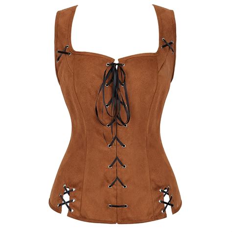 Medieval Woman Corset Pirate Corsets Steampunk Viking Vest Renaissance