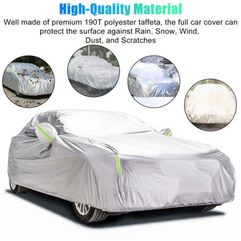 Xl Size Full Car Cover Waterproof Outdoor Sun Snow Rain Uv Heat Dust