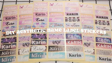 Diy Aesthetic Name Label Stickers Diy Stiker Label Nama Youtube