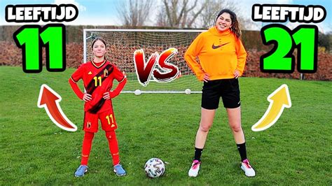 11 Jarige Vs 21 Jarige Gekke Voetbal Challenges 276 Youtube