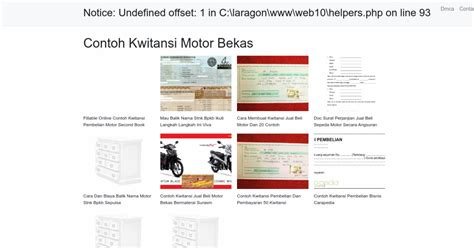 Contoh Kwitansi Motor Bekas