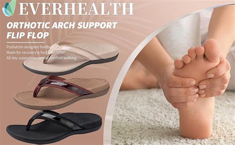 Everhealth Women S Orthotic Flip Flops Arch Support Sandals Supportive