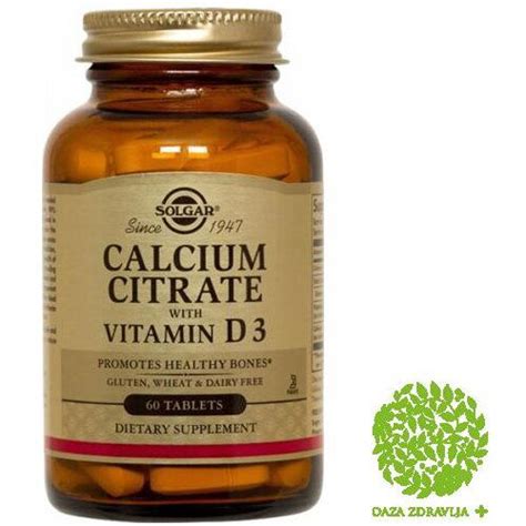 Solgar Calcium Citrate Vitamin D3 60 Tableta EPonuda