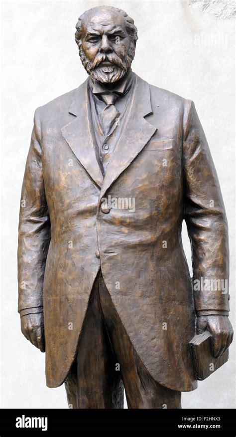 Statue of Ismail Qemal Bej Vlora, Ismail Qemali, a leader of the ...