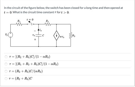 Solved Consider The Following Rc Circuit With A Dc Voltage