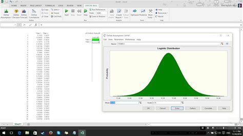 Simulation By Crystal Ball Excel Fake Data Youtube