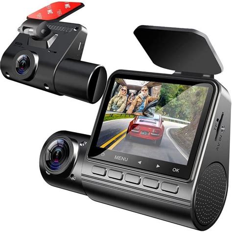 Cam Ra De Voiture Dashcam Double Objectif Avant Et Int Rieur Fhd P