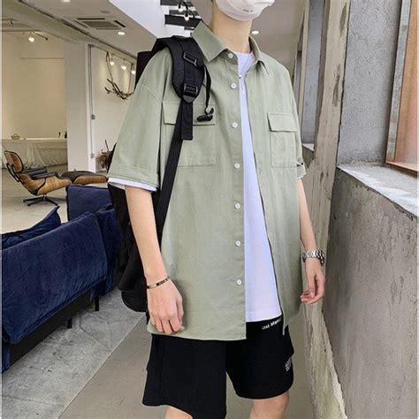 Mua Áo Sơ Mi Ngắn Tay form rộng Unisex màu đẹp lạ siêu hot Nam Nữ mặc siêu đẹp giá rẻ nhất