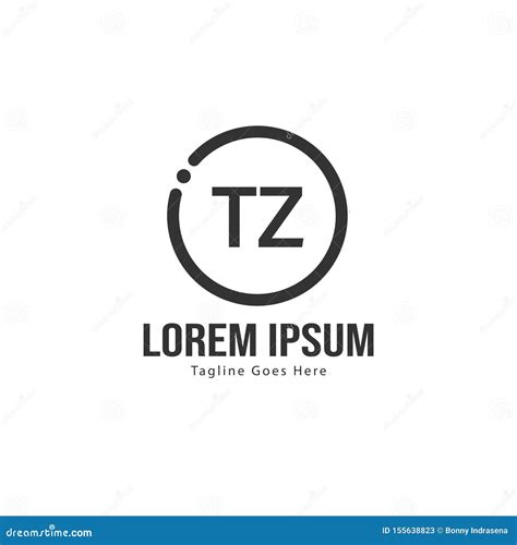 Initial Tz Logo Template With Modern Frame Minimalist Tz Letter Logo