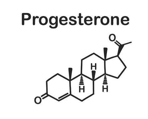 F Rmula Qu Mica Estructural De La Progesterona Vector Premium