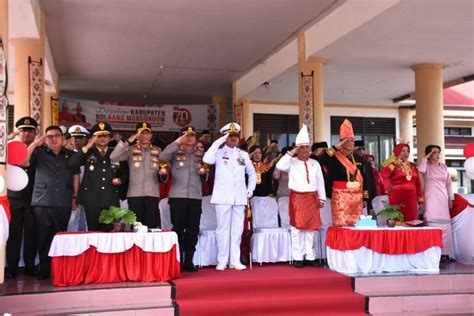 Upacara Peringatan HUT Ke 70 Kabupaten Bolmong Berlangsung Khidmat