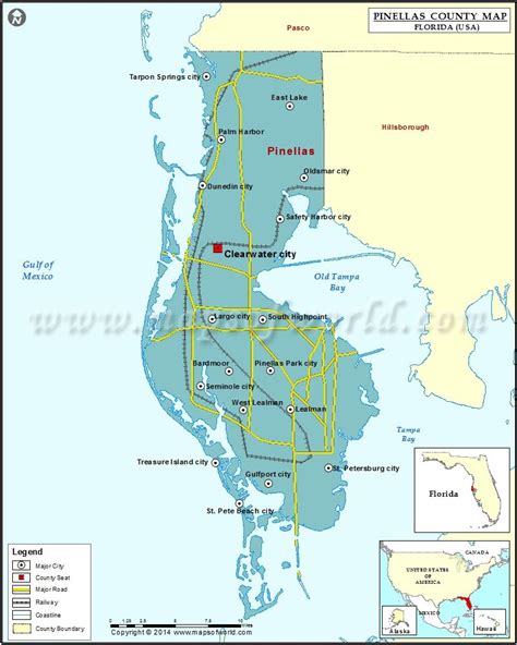 Pinellas County Map With Cities