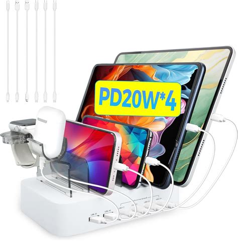 Amazon Poweroni 4 Port USB Charging Station Fast Charging Dock