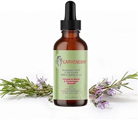 Organics Rosemary Mint Scalp Carvenchy Hair Strengthening Oil With Biotin Nourishing