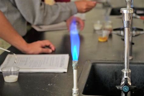 Chemistry Students Experiment with Flame Lab - Brother Martin High School