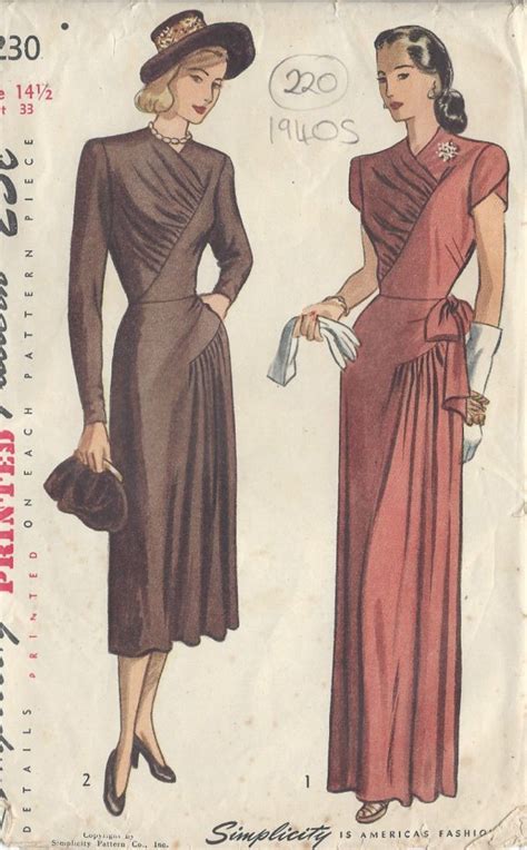 Vintage Sewing Pattern Dress B The Vintage Pattern Shop