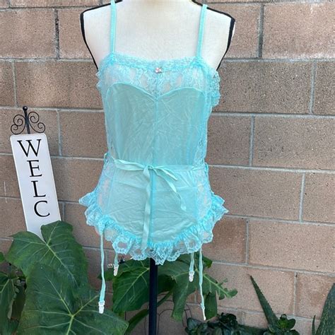 Nan Flower Intimates Sleepwear Vintage Nan Flower Woman Lingerie Sz M Sexy Nighty Poshmark