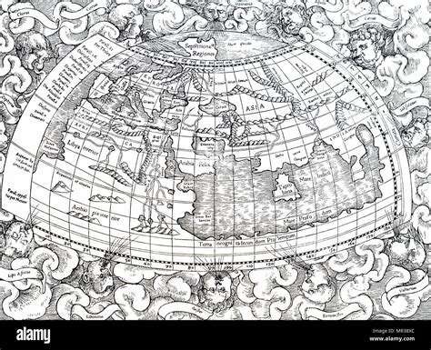 Mapa del mundo por claudio ptolomeo fotografías e imágenes de alta