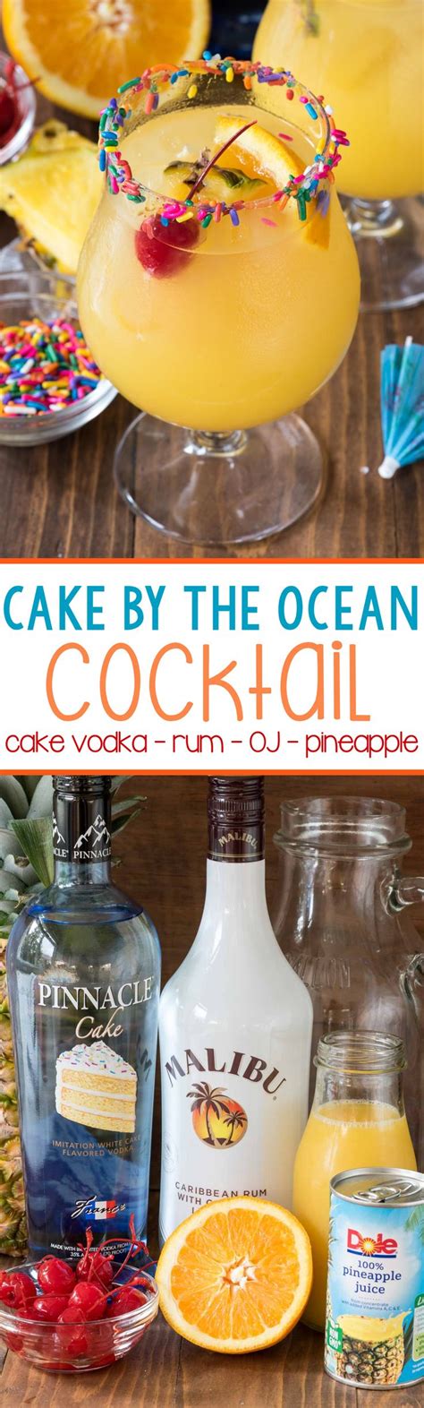 Cake By The Ocean Cocktail Recipe Yummy Drinks Food Drink Cake Vodka