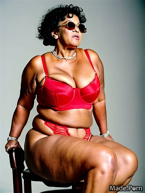 Hot Granny Porn Bimbo Sitting Ssbbw Seductive Sunglasses Thick Woman Image