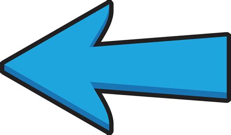 left arrow icon blue arrow symbol  vector art  vecteezy