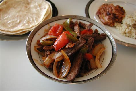 Beef Fajitas and Spicy Spanish Rice