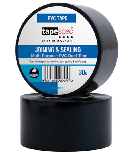 Pvc Duct Tape Black 48mm30mm Tapes Airflow The Hvac Shop