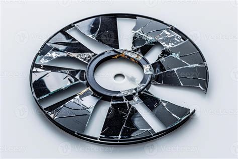 broken cooling fan showing concept  computer damage  stock