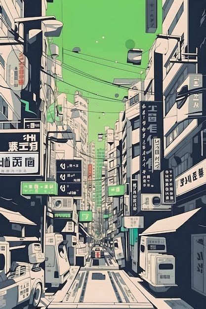 Anime Cityscape in Tokyo