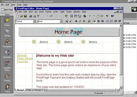 Microsoft FrontPage 98 Web Design Museum