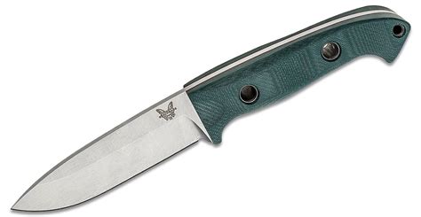 Benchmade 162 Bushcrafter Fixed 4.43" S30V Satin Blade, Green G10 ...