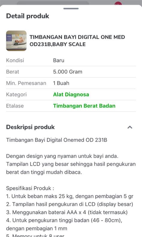 Timbangan Bayi Digital Onemed Bayi Anak Baju Bayi Di Carousell