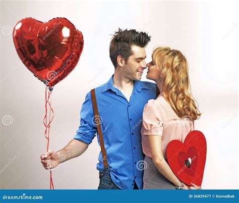 Attractive Young Couple during Valentine S Day Stock Image - Image of ...