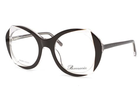 Retro Style Frame Boccaccio Black Clear - Черно-прозрачная ретро оправа ...