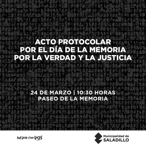 Día Nacional de la Memoria por la Verdad y la Justicia se realizará el