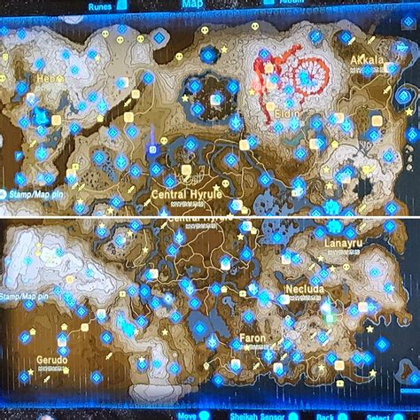 Carte De Tous Les Sanctuaires De Zelda Botw - Image to u