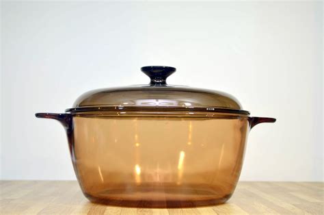 Vision Amber 4 5 Liter Dutch Oven Corning Covered Stock Pot Made In The