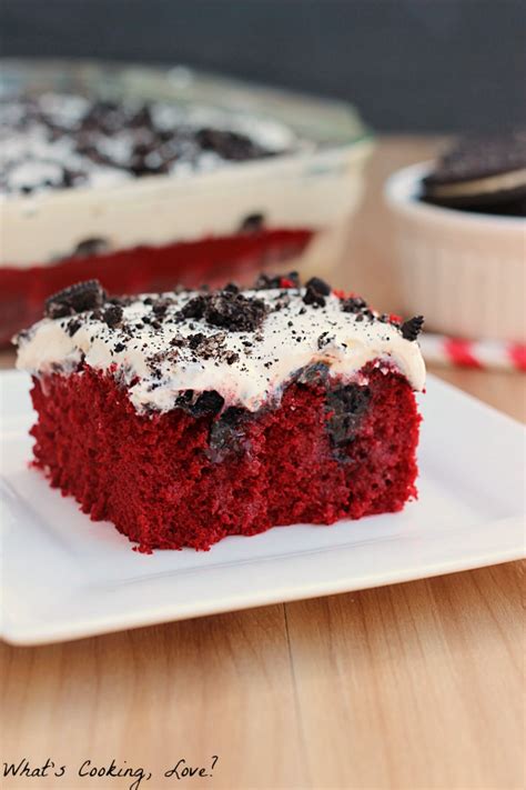 Red Velvet Oreo Poke Cake Whats Cooking Love