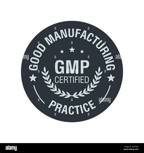 GMP Buena práctica de fabricación certificada sello redondo sobre