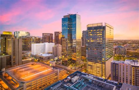 ᐈ Phoenix skyline at night stock pics, Royalty Free phoenix skyline ...