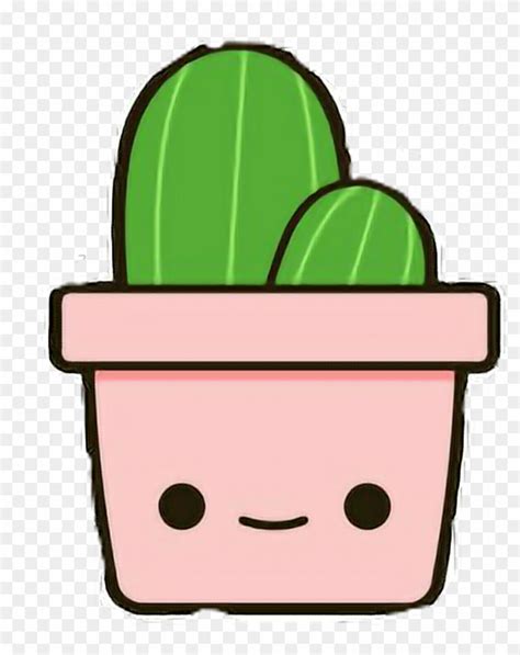 Kawaii Sticker Cactus Kawaii Free Transparent Png Clipart Images